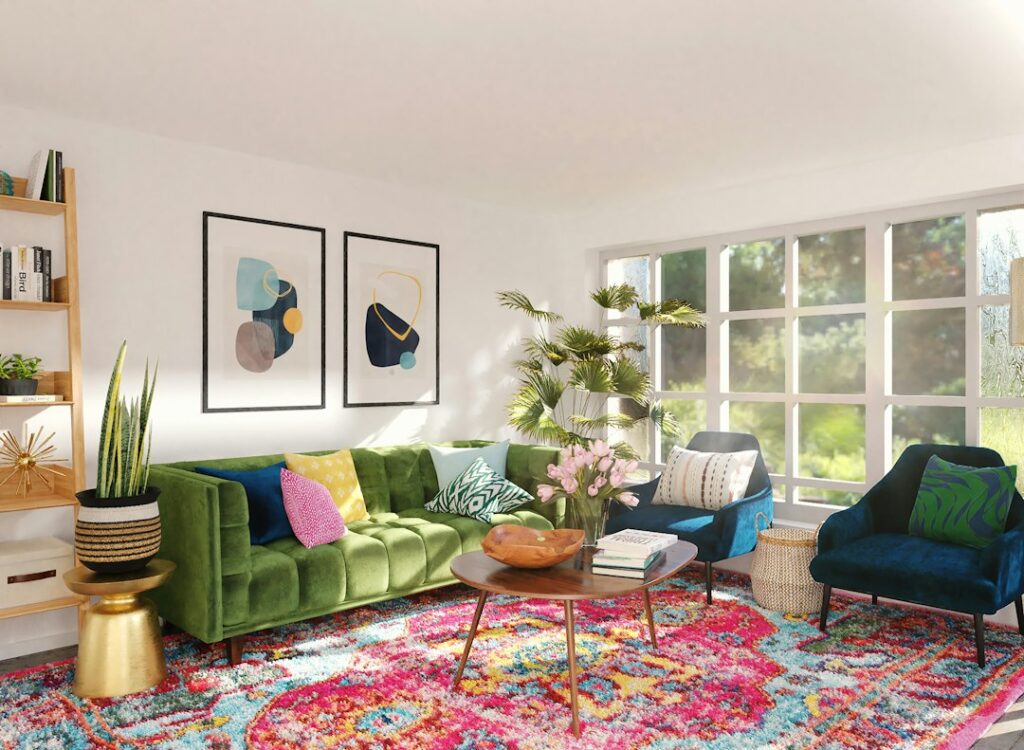 Interior de una vivienda con muebles y luz natural